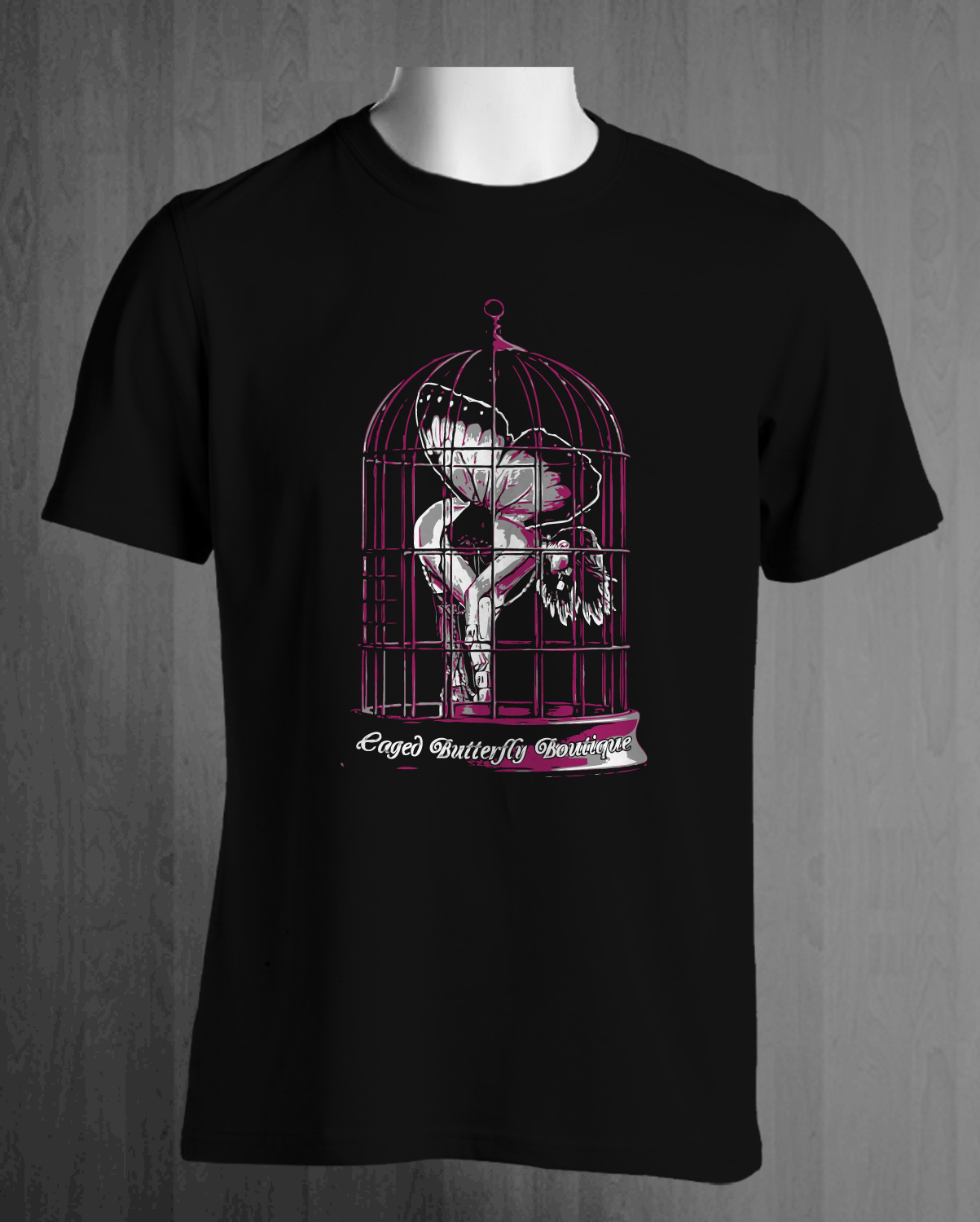 Diseño de Camiseta por Adrian para Caged Butterfly Boutique | Diseño #4207873