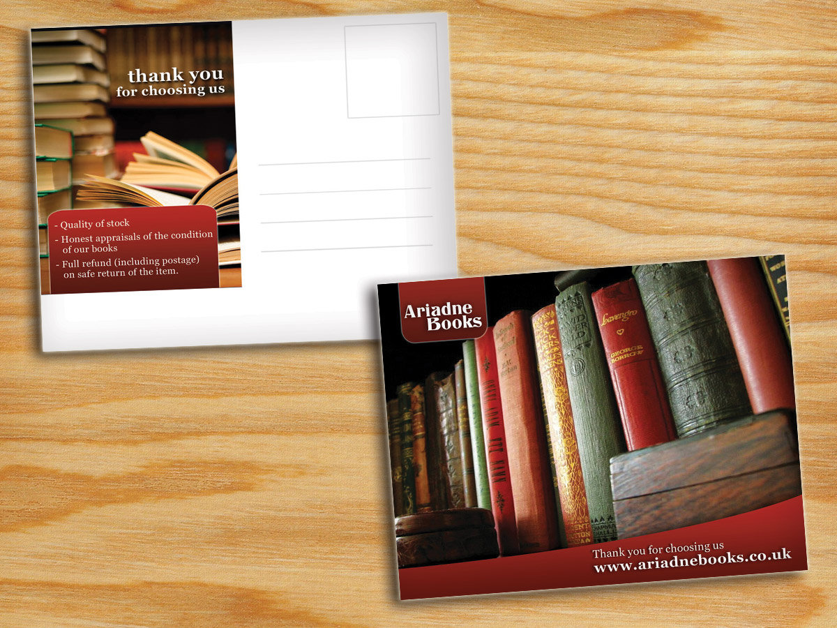 Diseño de Postal por alessandroevge para Ariadne Books | Diseño #4231878