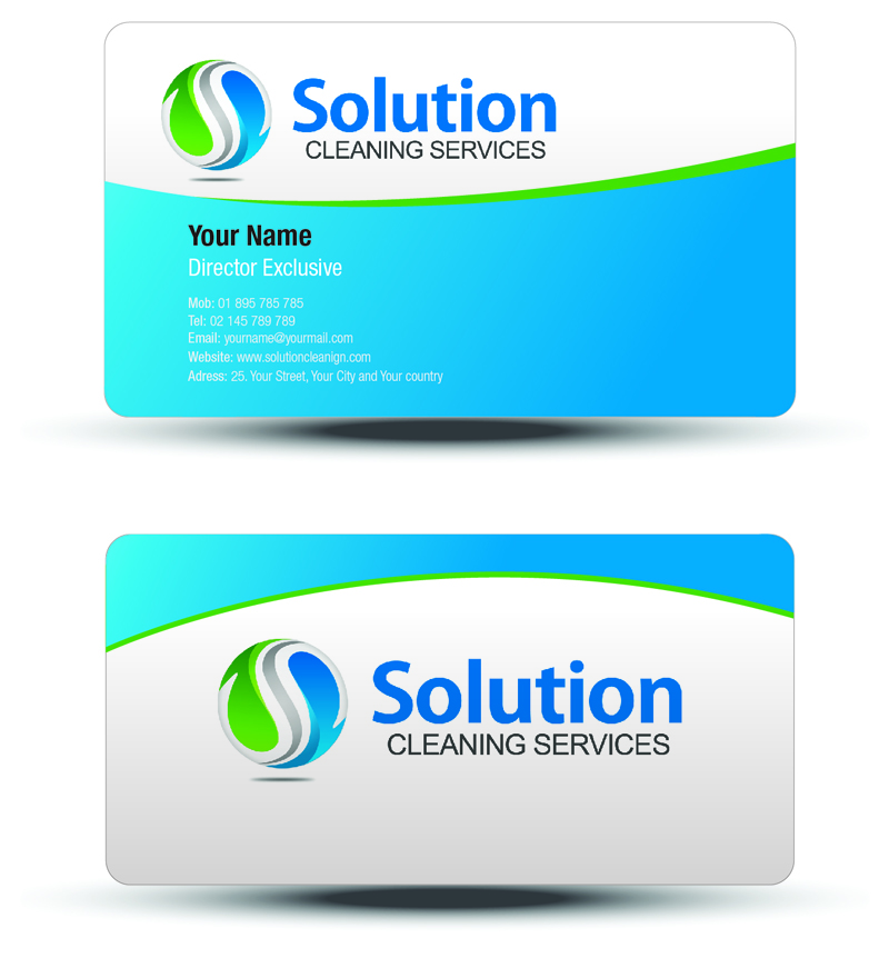 cleaning company business card