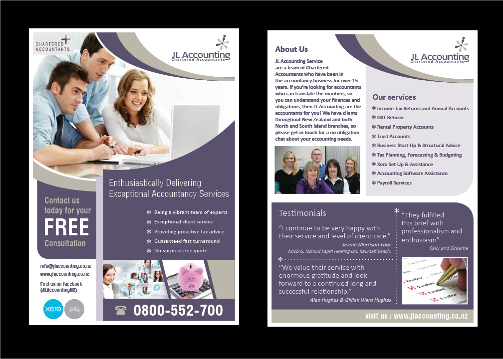 serious professional accounting flyer design for a company by flyer for accounting services