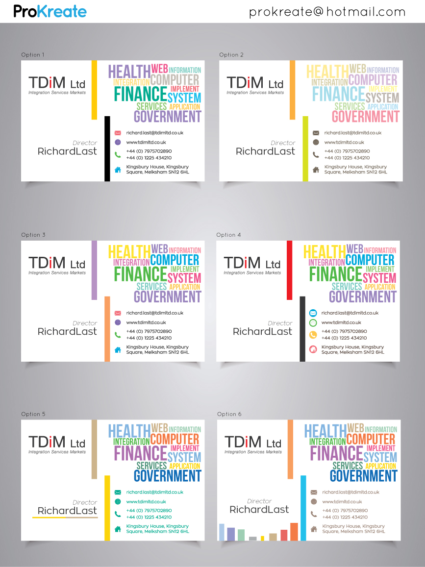 Business Card Design by prokreate1903 for this project | Design: #4281489