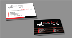 Rural contractor needs professional informative business card | Business Card Design by kousik