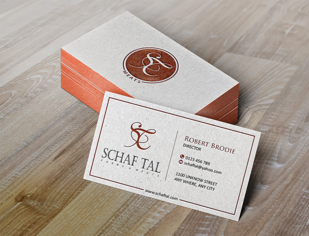 Business Card Design by MT for Schaf Tal Farms / Schaf Tal Meats | Design #4271127