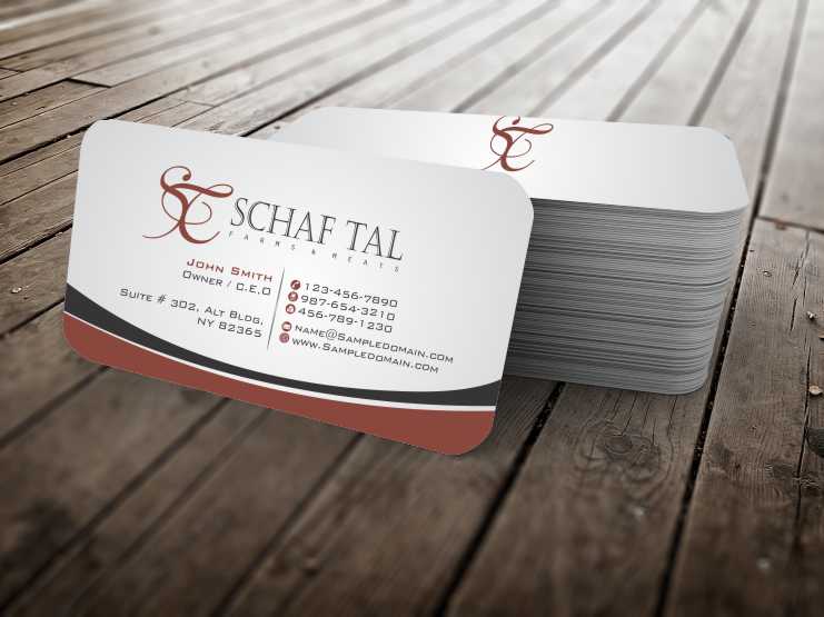 Business Card Design by szabist for Schaf Tal Farms / Schaf Tal Meats | Design #4252357