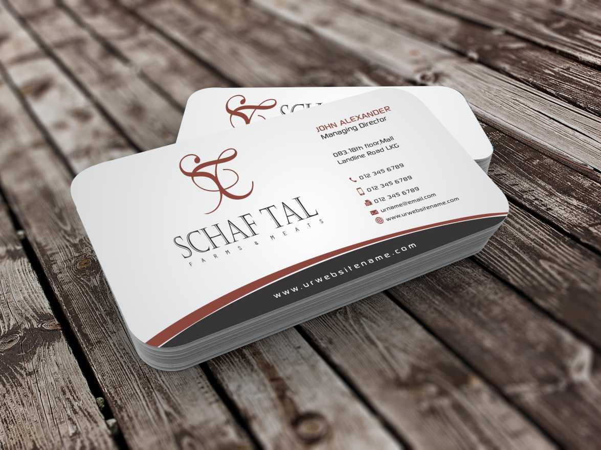 Business Card Design by szabist for Schaf Tal Farms / Schaf Tal Meats | Design #4252358