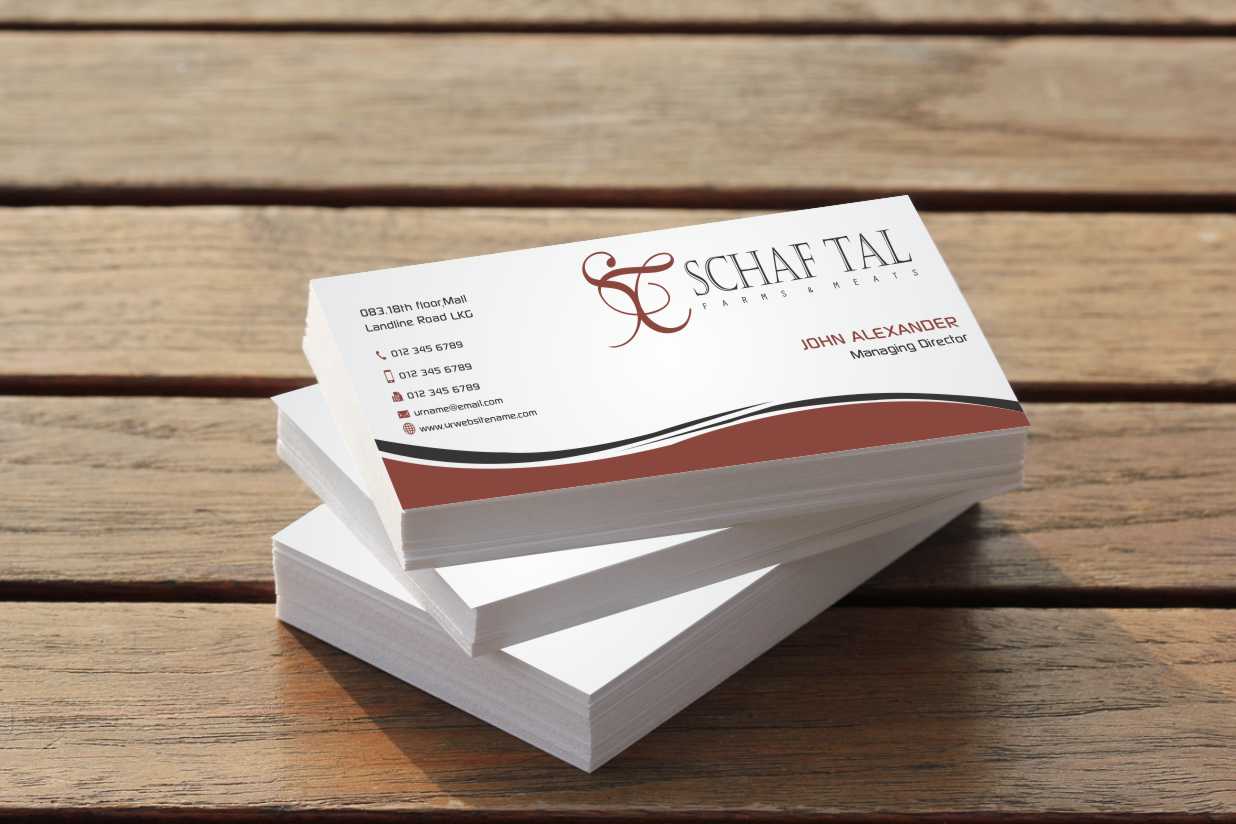 Business Card Design by szabist for Schaf Tal Farms / Schaf Tal Meats | Design #4252364