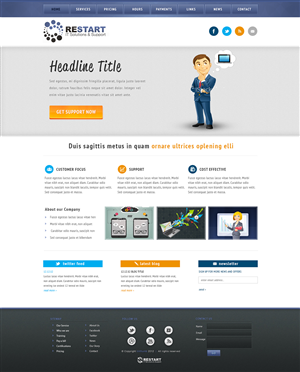 Restart has a great new logo - now we need a website!! | WordPress-Design von tinthumb
