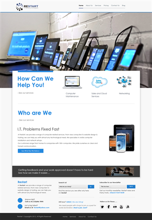 Restart has a great new logo - now we need a website!! | WordPress-Design von Oxygen Creatives