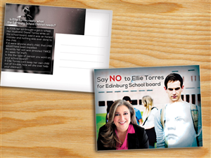 negative postcard for political campaign | Postcard Design by alessandroevge