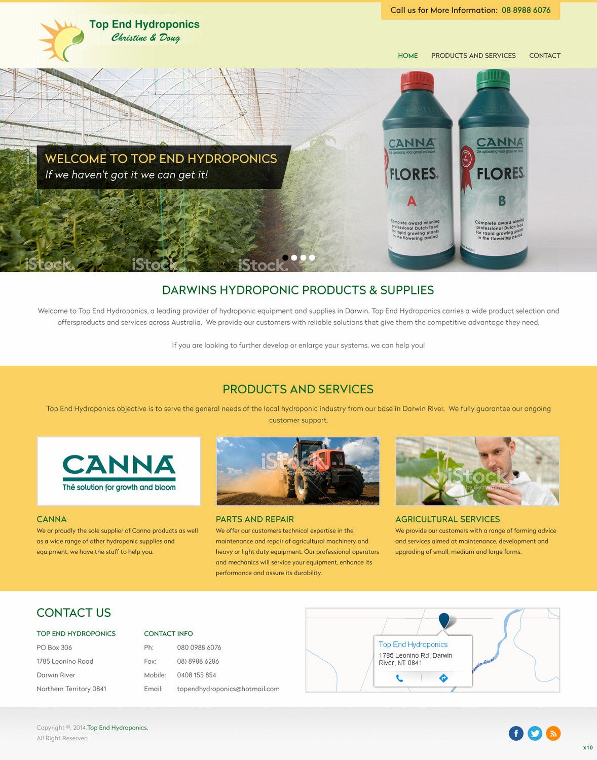 Web Design by pb for Top End Hydroponics | Design #4229891