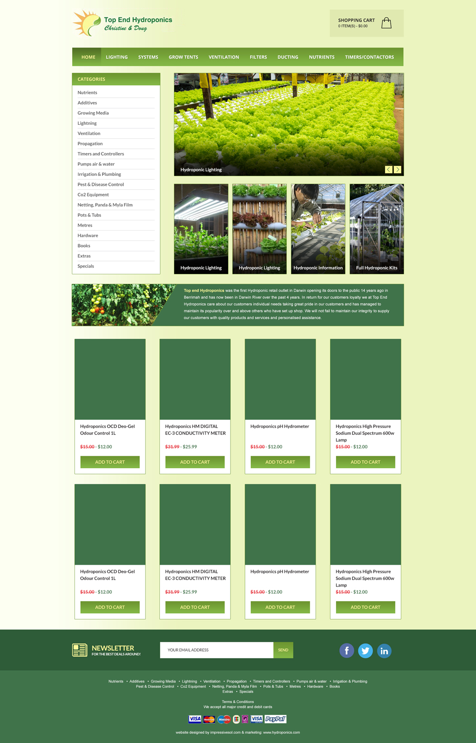 Web Design par Impressive Solutions pour Top End Hydroponics | Design #4268014
