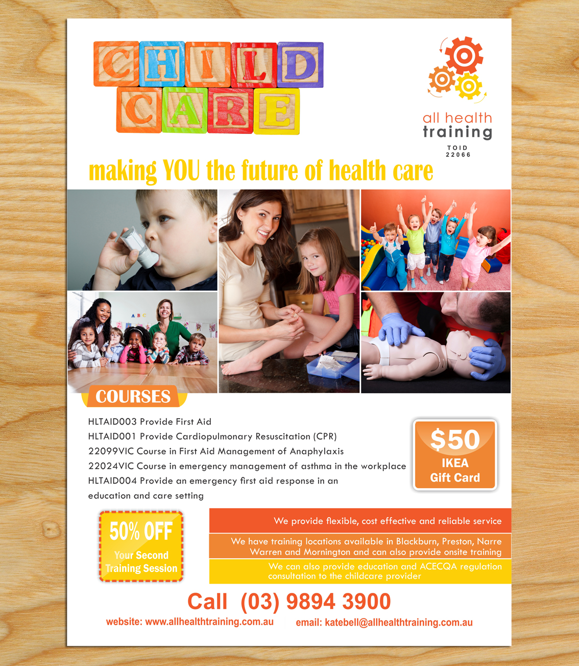 Flyer Design by HollyBlue Studio for All Health Training | Design #4220977