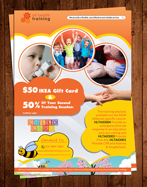 Flyer Design by ESolz Technologies for All Health Training | Design #4211016