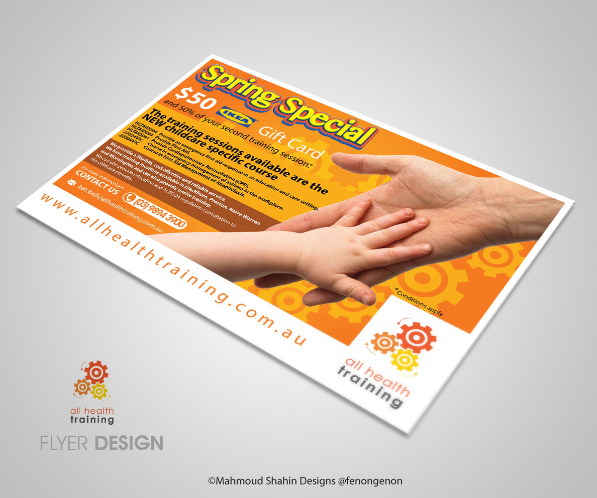 Flyer Design by Mahmoud Shahin for All Health Training | Design #4221767