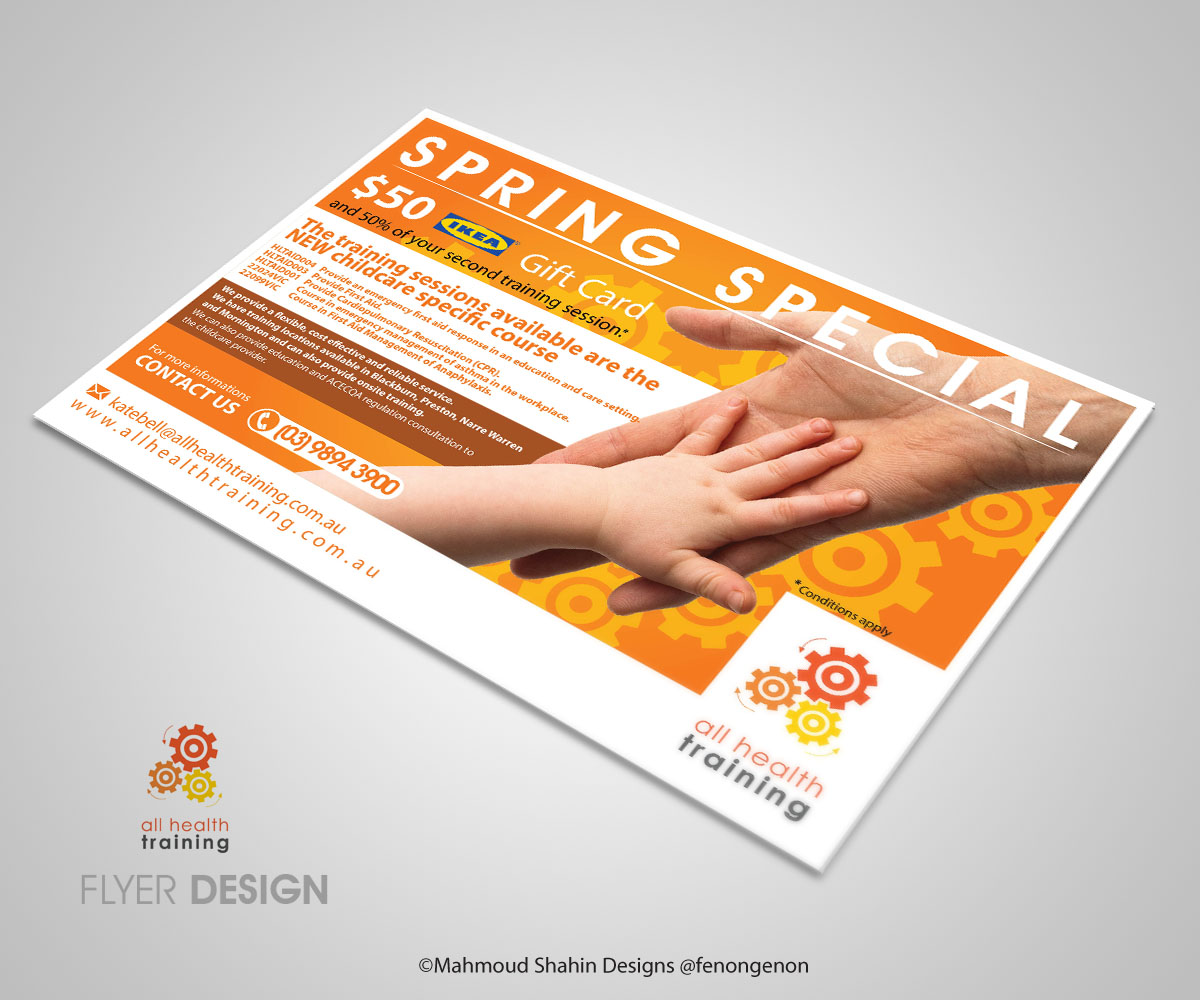 Diseño de Flyer por Mahmoud Shahin para All Health Training | Diseño #4221770