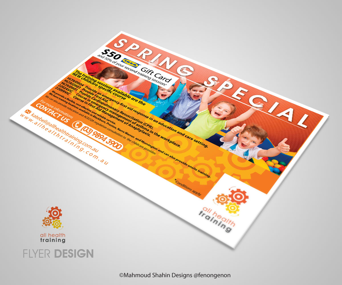 Diseño de Flyer por Mahmoud Shahin para All Health Training | Diseño #4221773