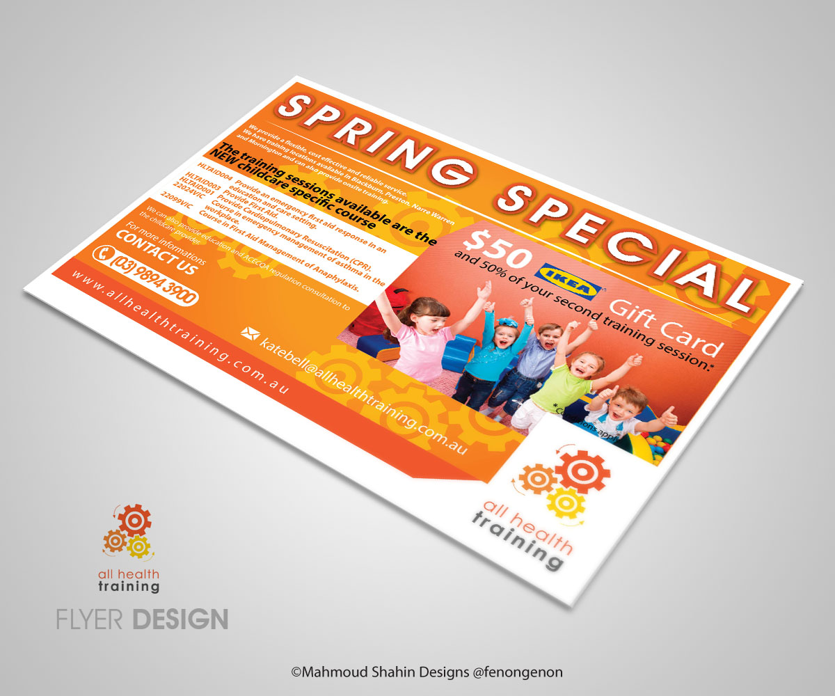 Flyer Design by Mahmoud Shahin for All Health Training | Design #4221774