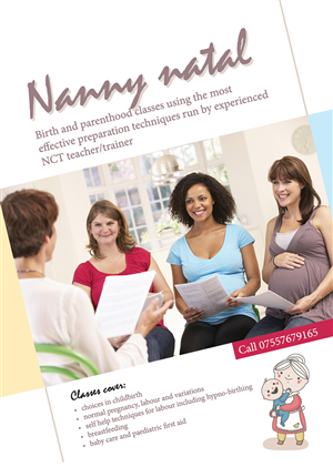 New ante natal classes need competitive poster design | Diseño de Póster por DesignFive
