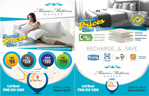 Mattress sale flyer front and back