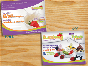 self serve frozen yogurt store | Diseño de Postal por alessandroevge