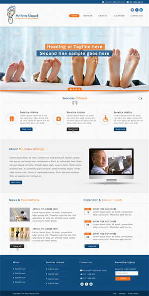 Foot and ankle surgeon requires a website design | Web Design by JM