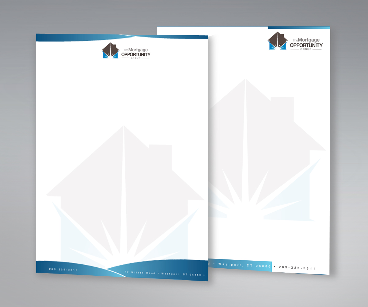 Letterhead Design by viccap2002 for The Mortgage Opportunity Group | Design #4266133