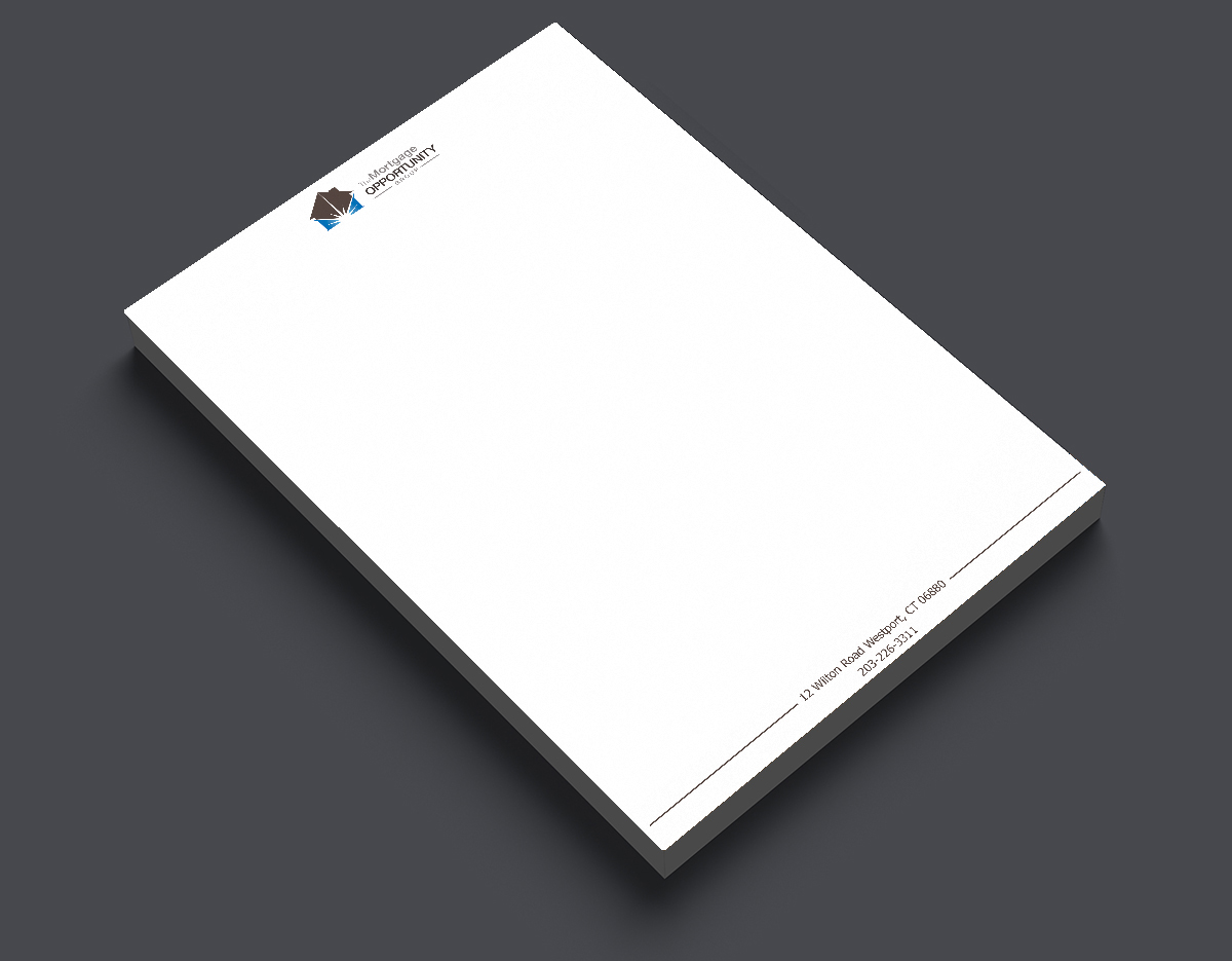 Letterhead Design by Armin Shohrati for The Mortgage Opportunity Group | Design #4217275