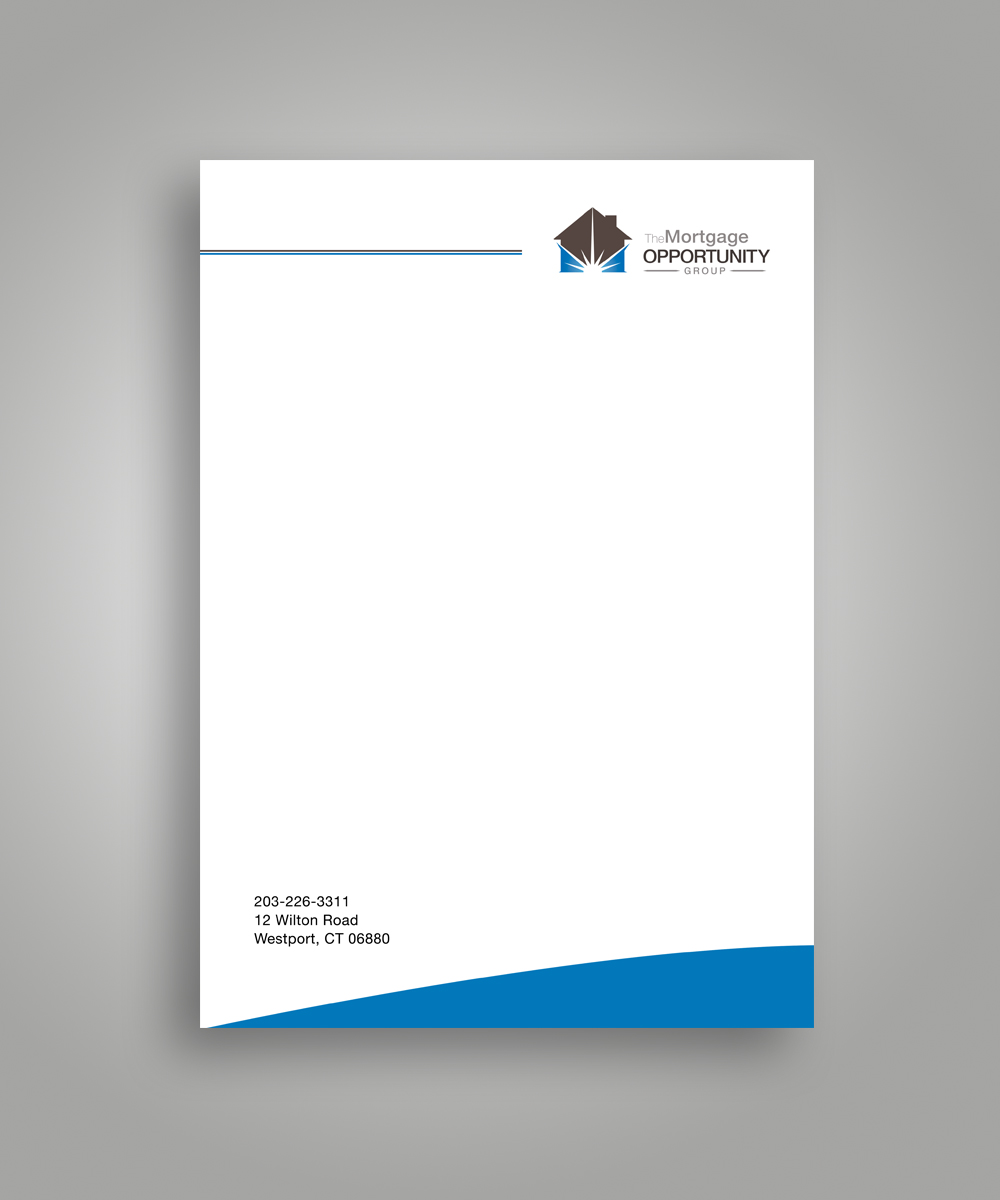 Diseño de Membrete por Satyajit Sil Creations para The Mortgage Opportunity Group | Diseño #4249612