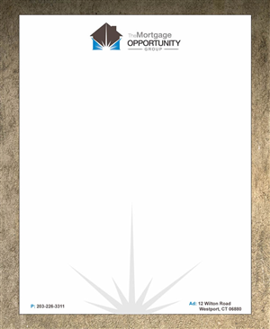Letterhead Design by Sandy1155 for The Mortgage Opportunity Group | Design: #4218551