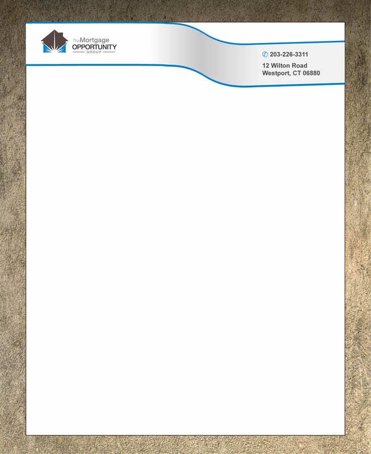 Letterhead Design by Sandy1155 for The Mortgage Opportunity Group | Design #4218555