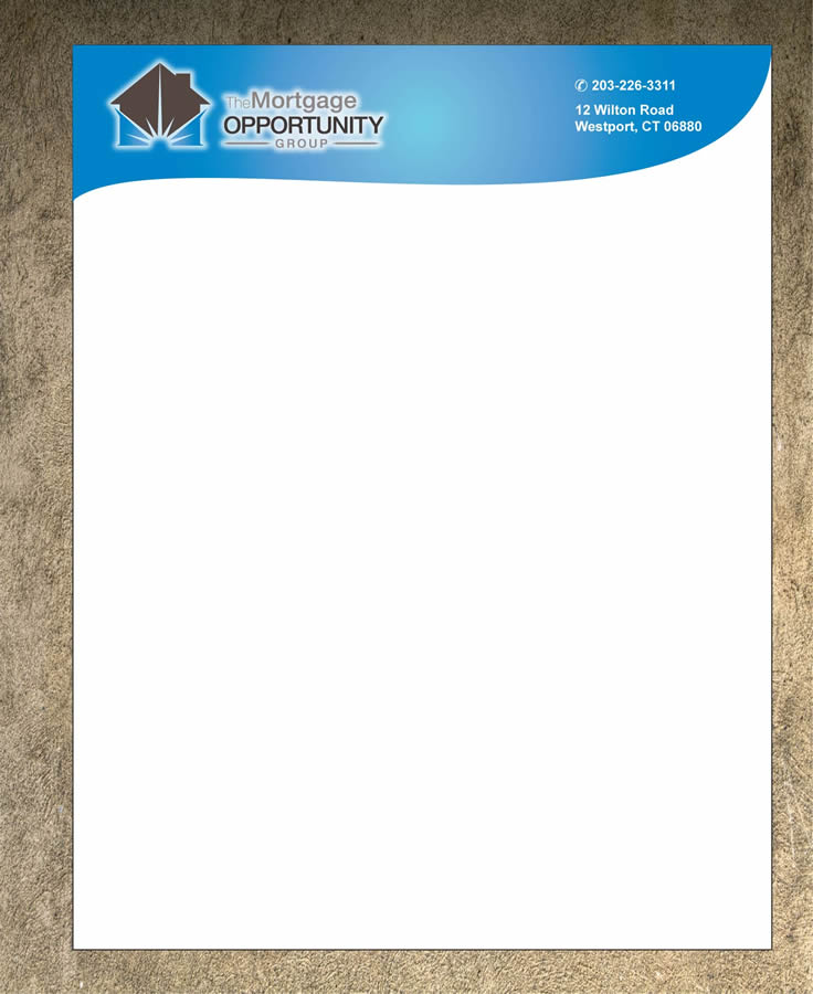 Letterhead Design by Sandy1155 for The Mortgage Opportunity Group | Design #4218562
