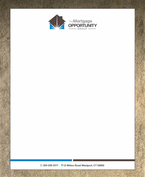 Letterhead Design by Sandy1155 for The Mortgage Opportunity Group | Design: #4218576
