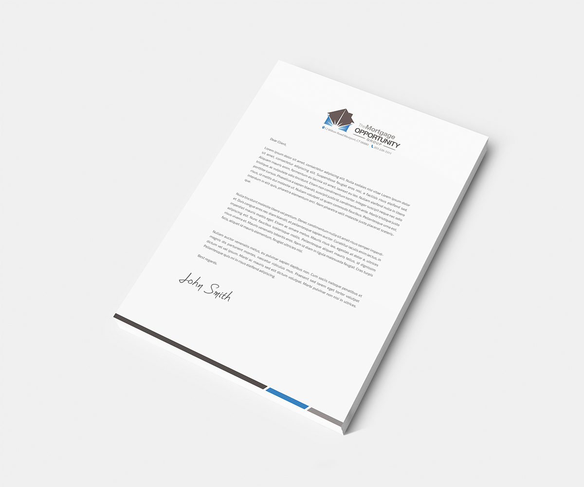 Letterhead Design by Owtee-TheDreamer. for The Mortgage Opportunity Group | Design #4254382