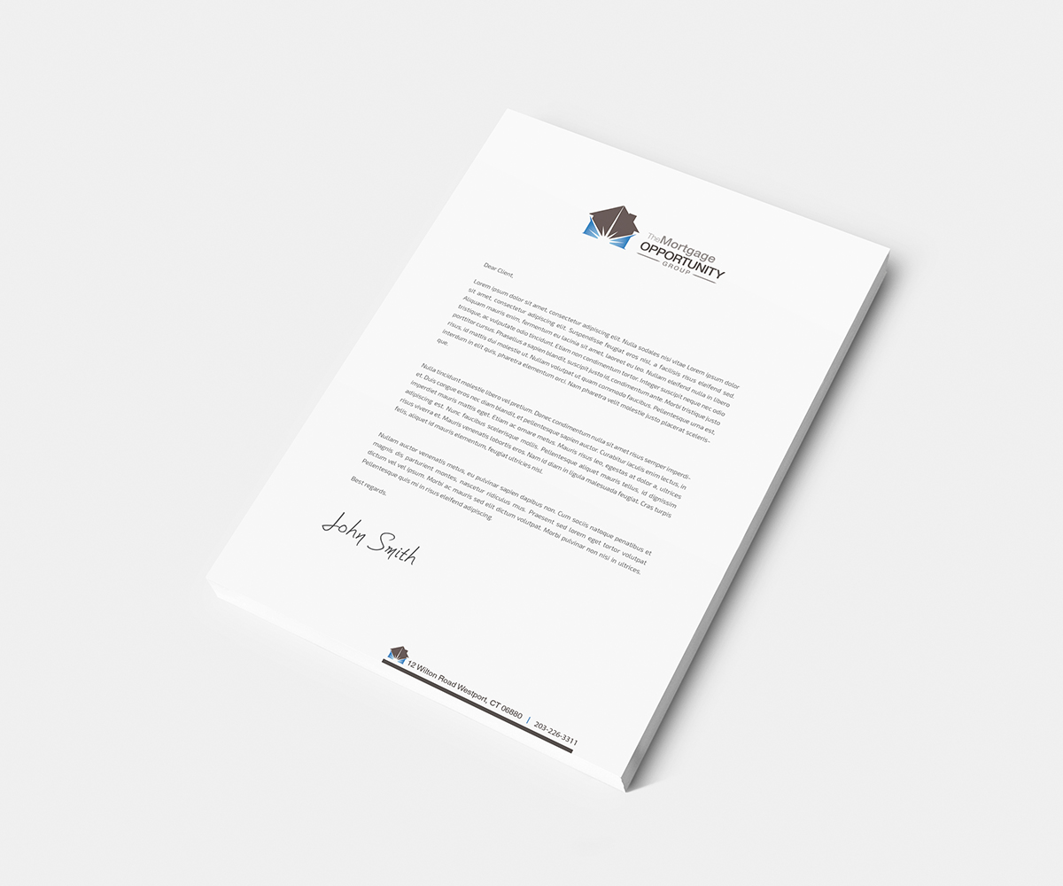 Letterhead Design by Owtee-TheDreamer. for The Mortgage Opportunity Group | Design #4255455