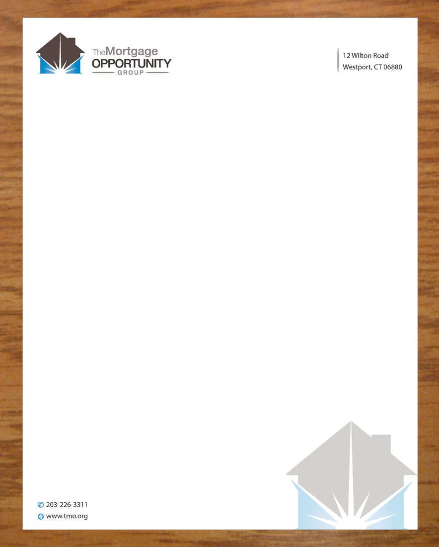 Diseño de Membrete por Joy16589 para The Mortgage Opportunity Group | Diseño #4214609