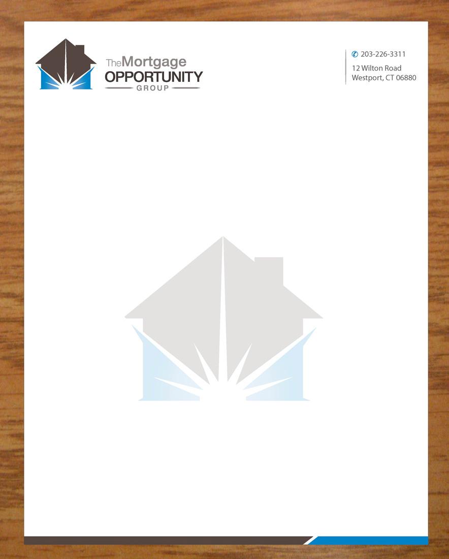 Letterhead Design by Joy16589 for The Mortgage Opportunity Group | Design #4214678
