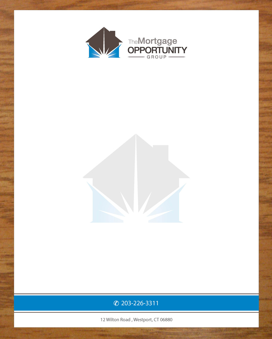 Letterhead Design by Joy16589 for The Mortgage Opportunity Group | Design #4214695