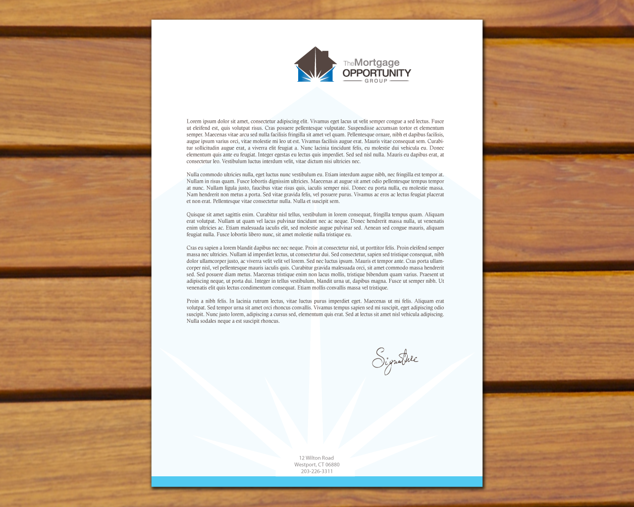 Letterhead Design by moonrock for The Mortgage Opportunity Group | Design #4231631