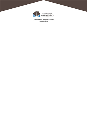 Letterhead Design by Jillyn for The Mortgage Opportunity Group | Design: #4267618