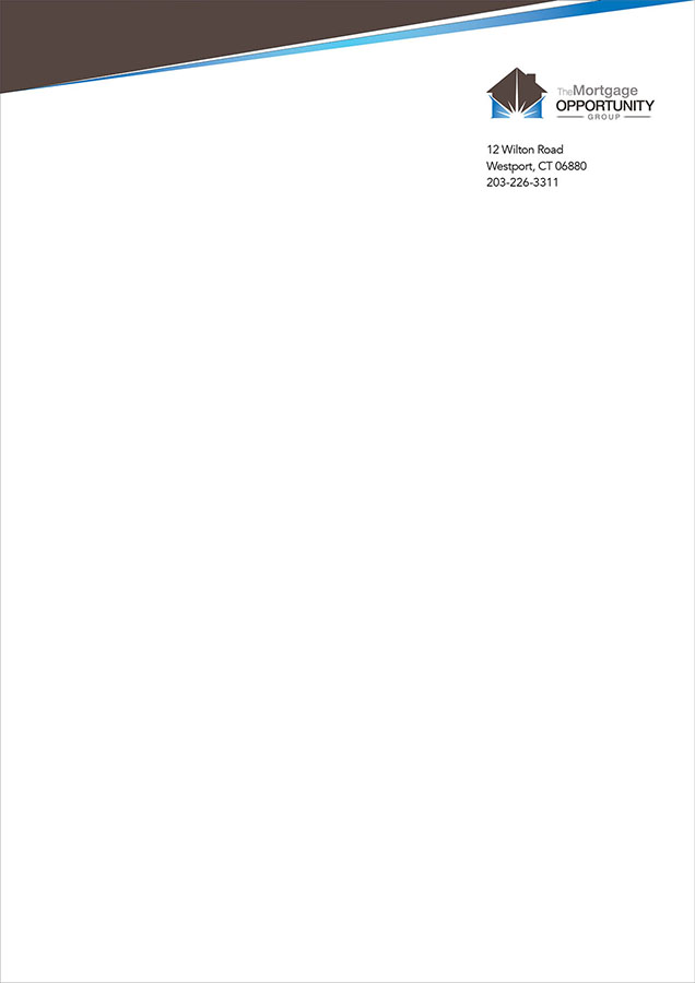 Letterhead Design by Jillyn for The Mortgage Opportunity Group | Design #4267627