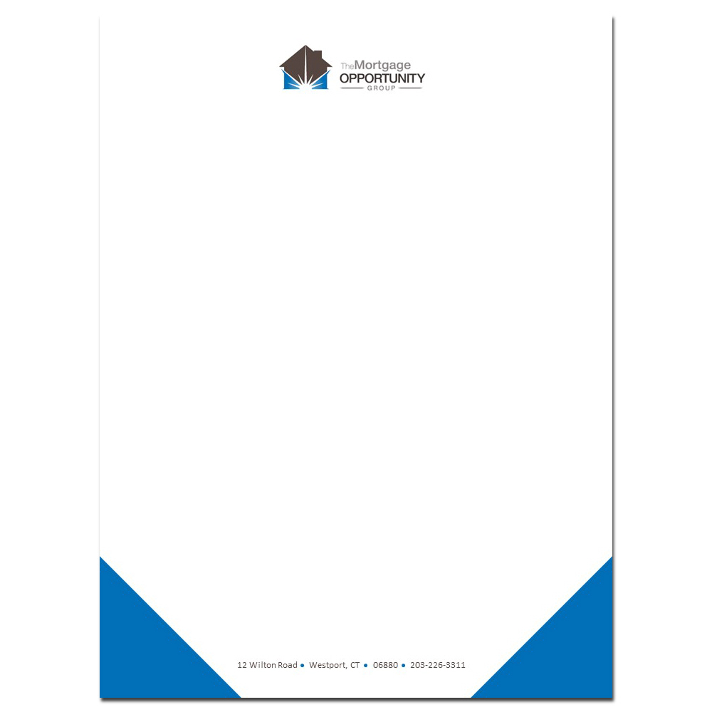 Letterhead Design by janoliver for The Mortgage Opportunity Group | Design #4276543