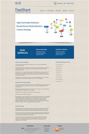 Update a high tech public relations agency website