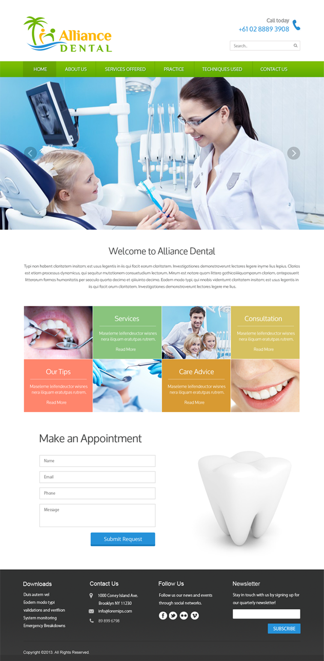 Web-Design von Infinity Pix für Alliance Dental | Design #4235901