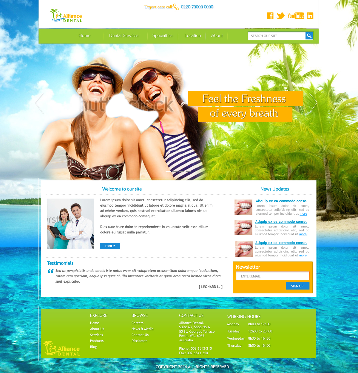 Web Design by Leonydaz for Alliance Dental | Design #4306874