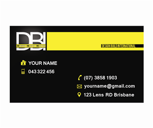 Business Card Design by Amko Creations for Design Build International, Inc | Design: #1195938