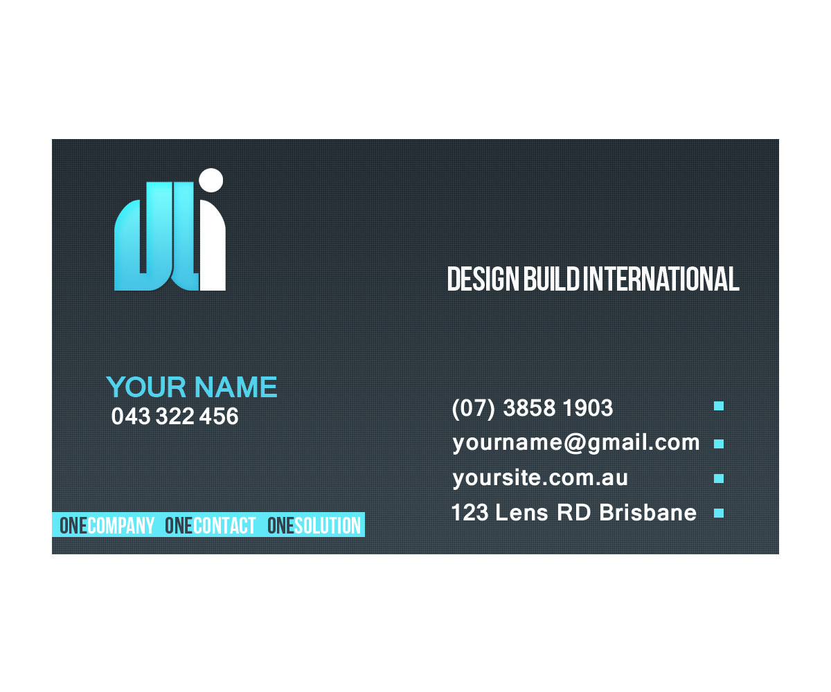 Business Card Design by Amko Creations for Design Build International, Inc | Design #1198409