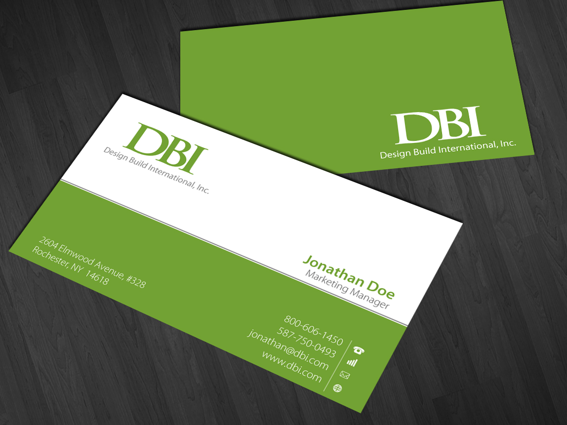 Visitenkarten-Design von Nila für Design Build International, Inc | Design #1197657