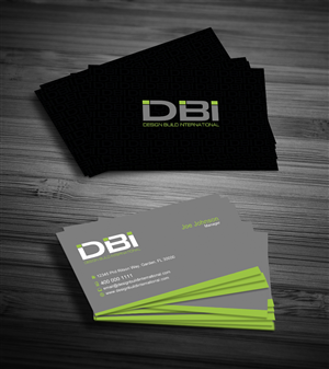 Visitenkarten-Design von diRtY.EMM für Design Build International, Inc | Design: #1190785