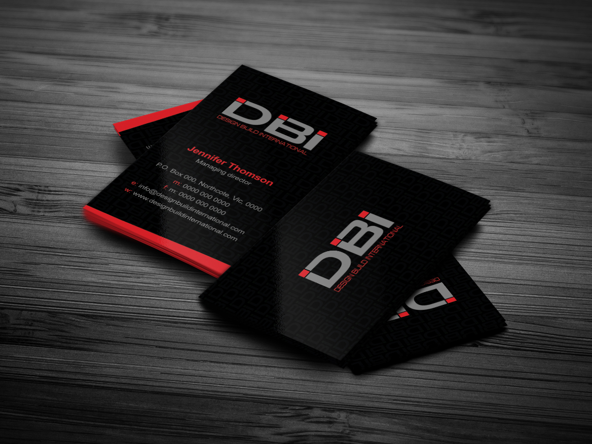 Business Card Design by diRtY.EMM for Design Build International, Inc | Design #1194953