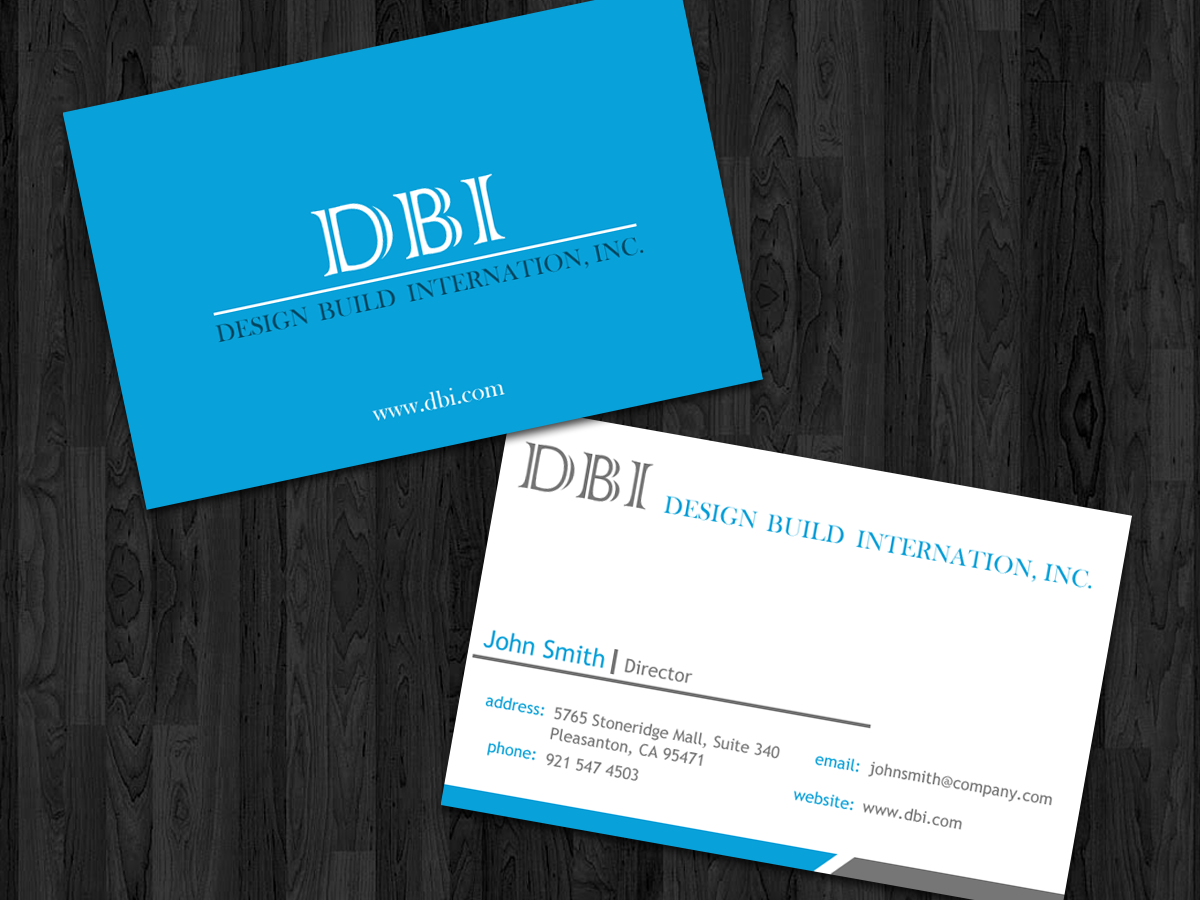 Business Card Design by Straw Hat for Design Build International, Inc | Design #1197712